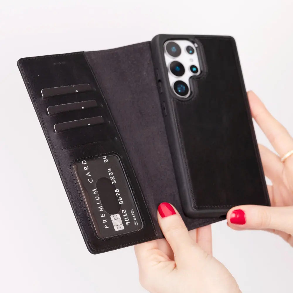 Samsung Galaxy S25 Ultra Leather Wallet Case Detachable RFID – Magic