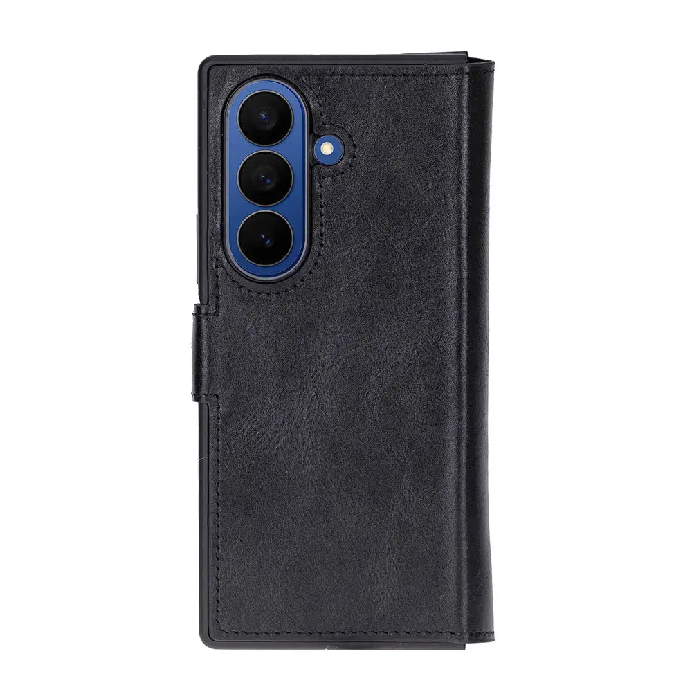 Samsung Galaxy Z Fold7 Genuine Leather Folio Wallet Case RFID – Wallet ID