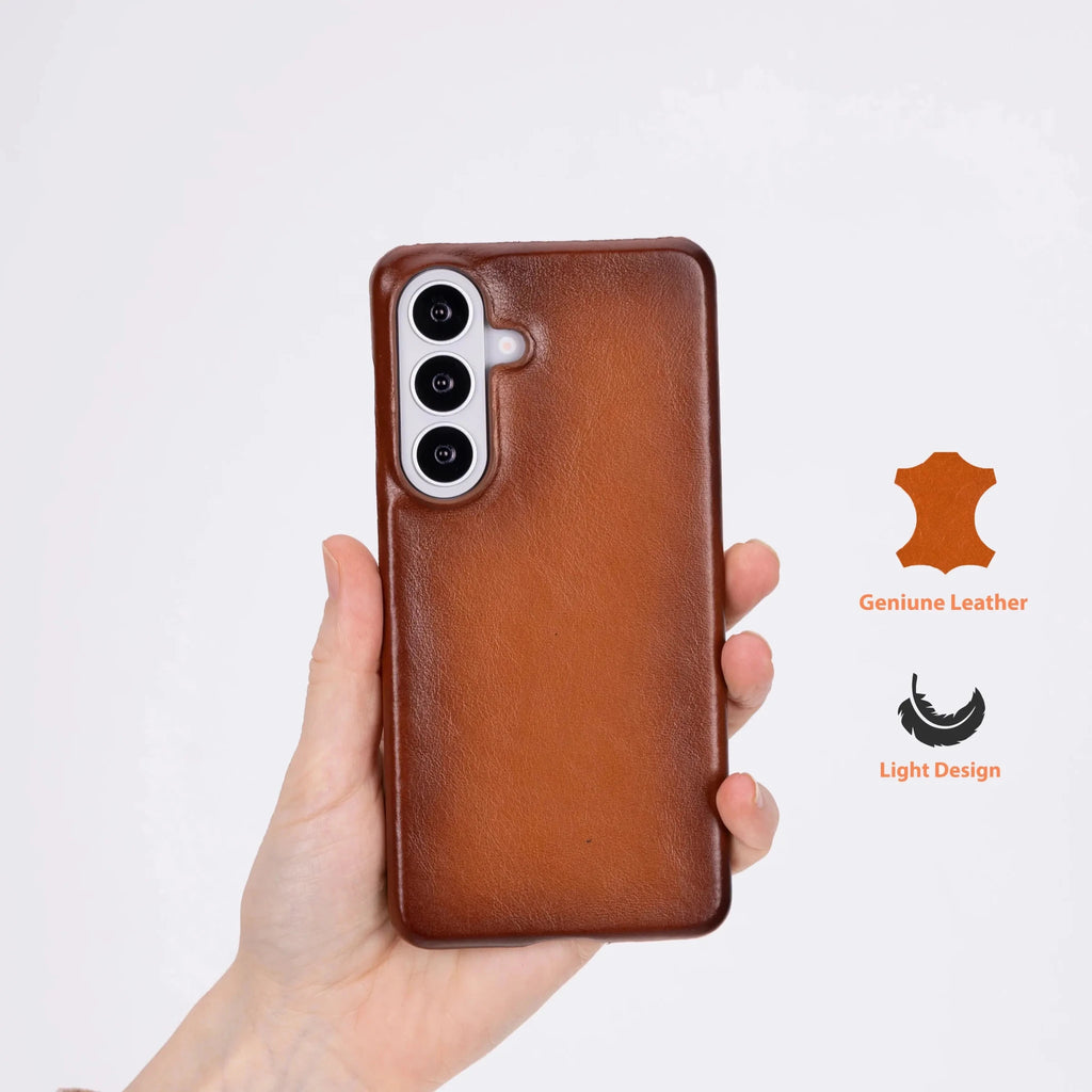 Samsung Galaxy S26 Plus Full-Grain Leather Slim Case MagSafe – Ultimate Jacket