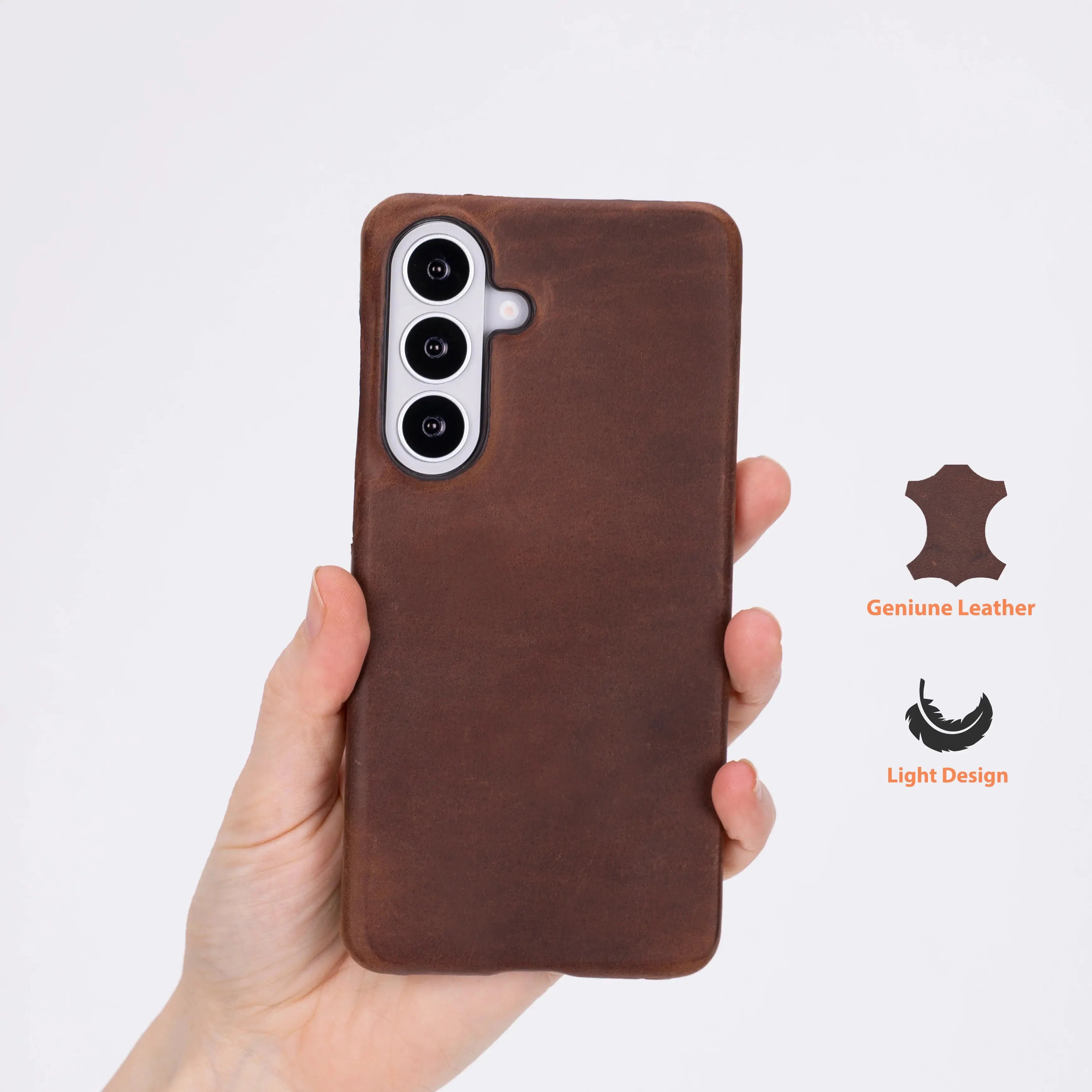 Samsung Galaxy S26 Full-Grain Leather Slim Case MagSafe – Ultimate Jacket