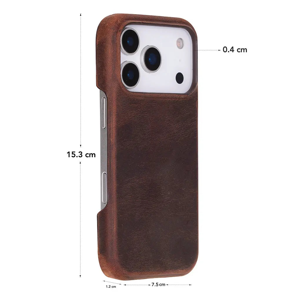 iPhone 17 Pro Full-Grain Leather Slim Case MagSafe – Ultimate Jacket Series