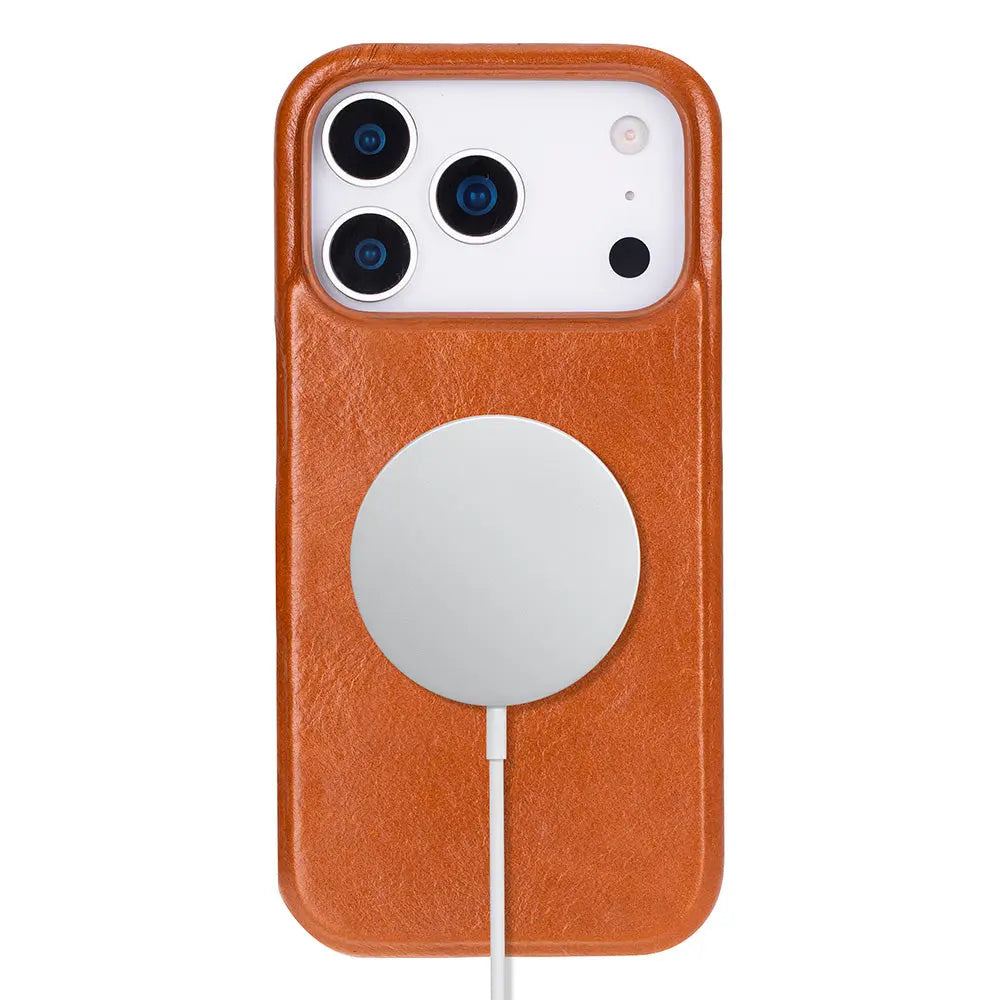 iPhone 17 Pro Full-Grain Leather Slim Case MagSafe – Ultimate Jacket Series