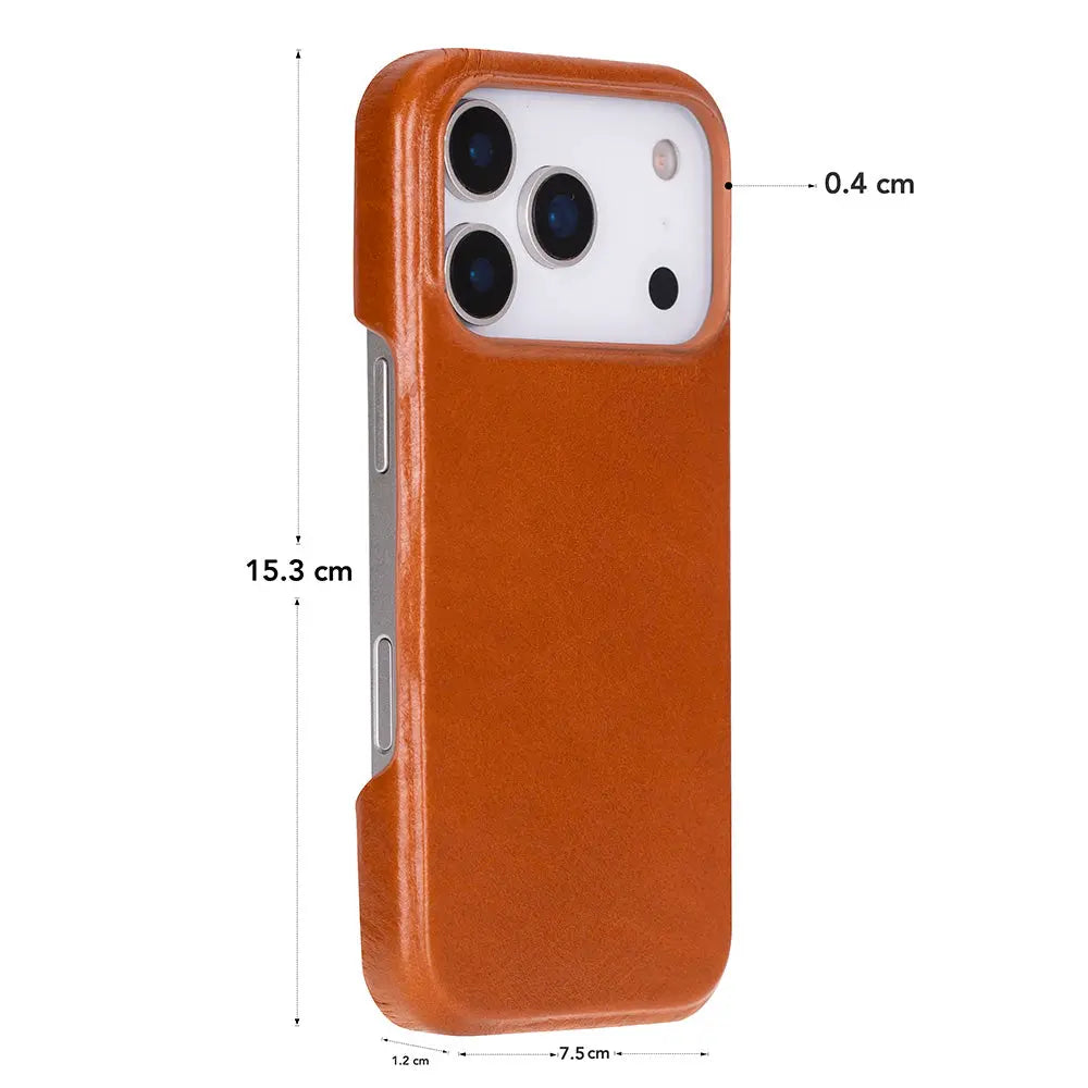 iPhone 17 Pro Full-Grain Leather Slim Case MagSafe – Ultimate Jacket Series