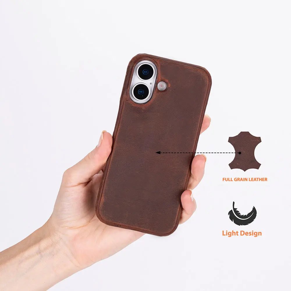 iPhone 17 Full-Grain Leather Slim Case MagSafe – Ultimate Jacket Series