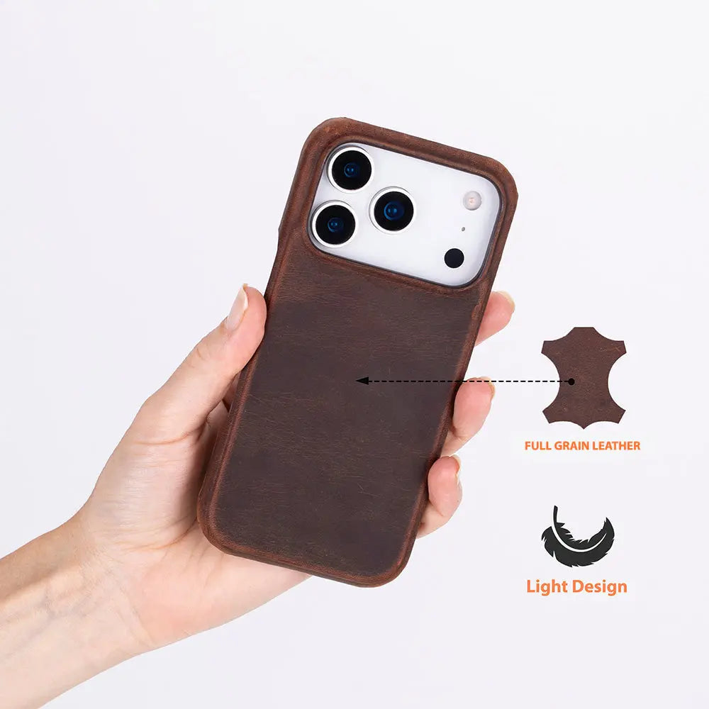iPhone 17 Pro Full-Grain Leather Slim Case MagSafe – Ultimate Jacket Series