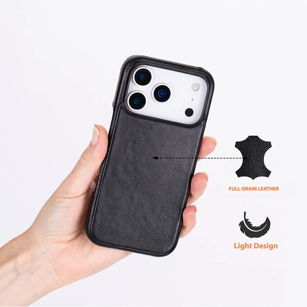iPhone 17 Pro Full-Grain Leather Slim Case MagSafe – Ultimate Jacket Series