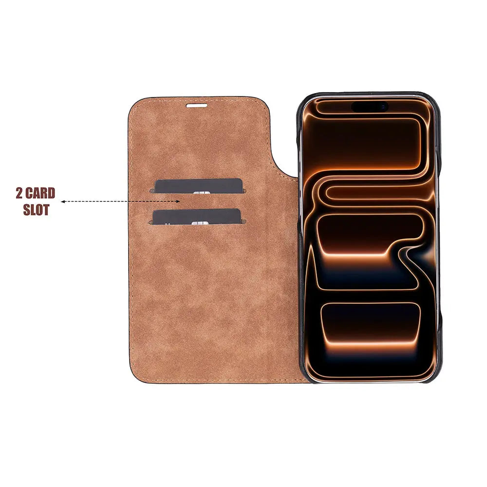 iPhone 17 Pro Max Genuine Leather Folio Case – Sonat Series