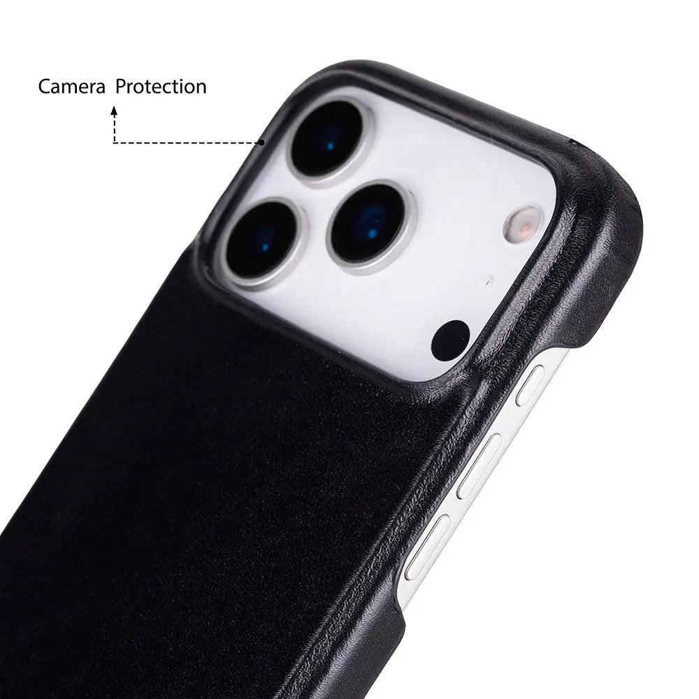 iPhone 17 Pro Full-Grain Leather Slim Case MagSafe – Ultimate Jacket Series