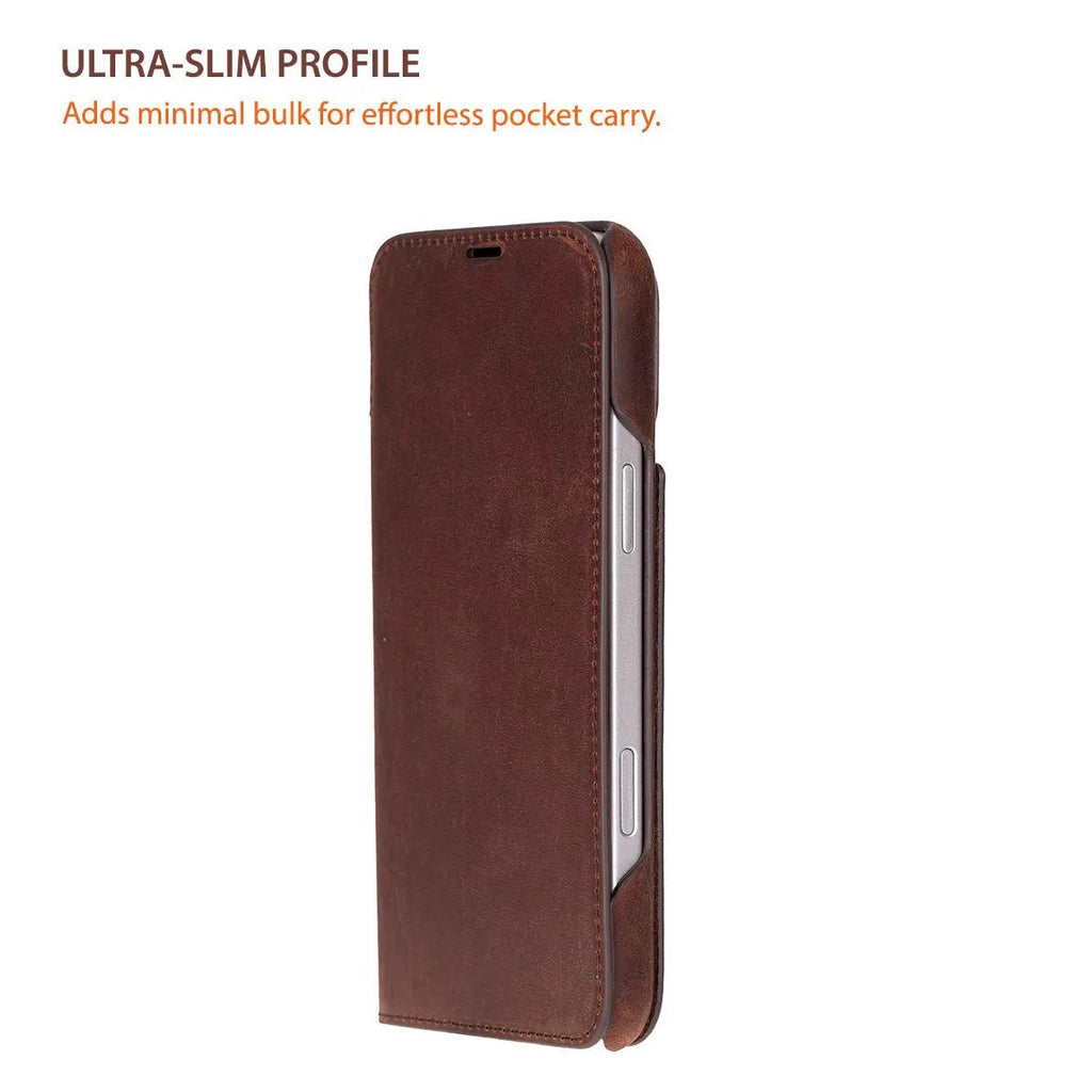 iPhone 17 Pro Max Genuine Leather Folio Case – Sonat Series