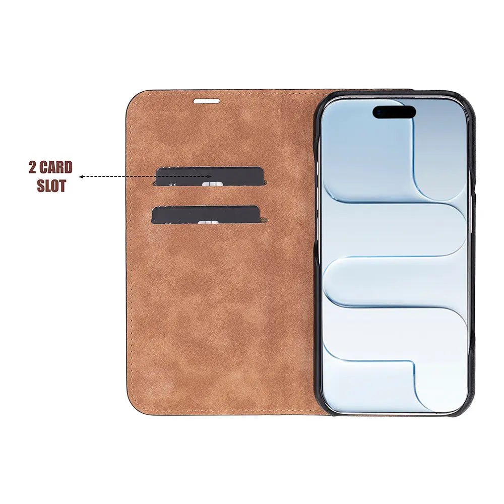 iPhone 17 Genuine Leather Folio Case – Sonat Series