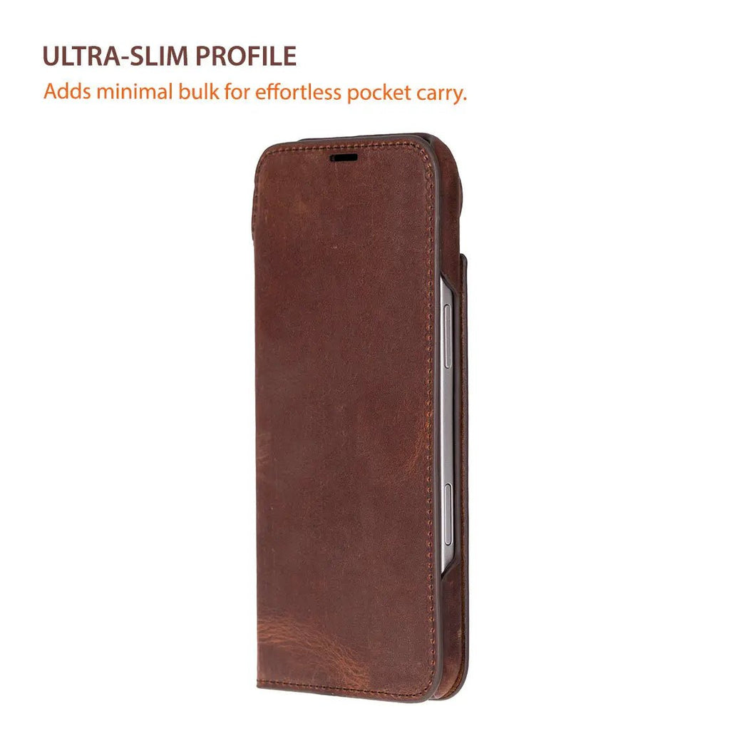iPhone 17 Genuine Leather Folio Case – Sonat Series