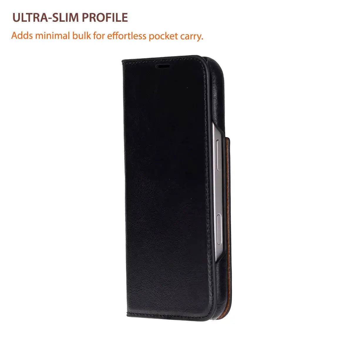iPhone 17 Genuine Leather Folio Case – Sonat Series