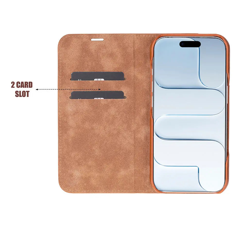 iPhone 17 Genuine Leather Folio Case – Sonat Series