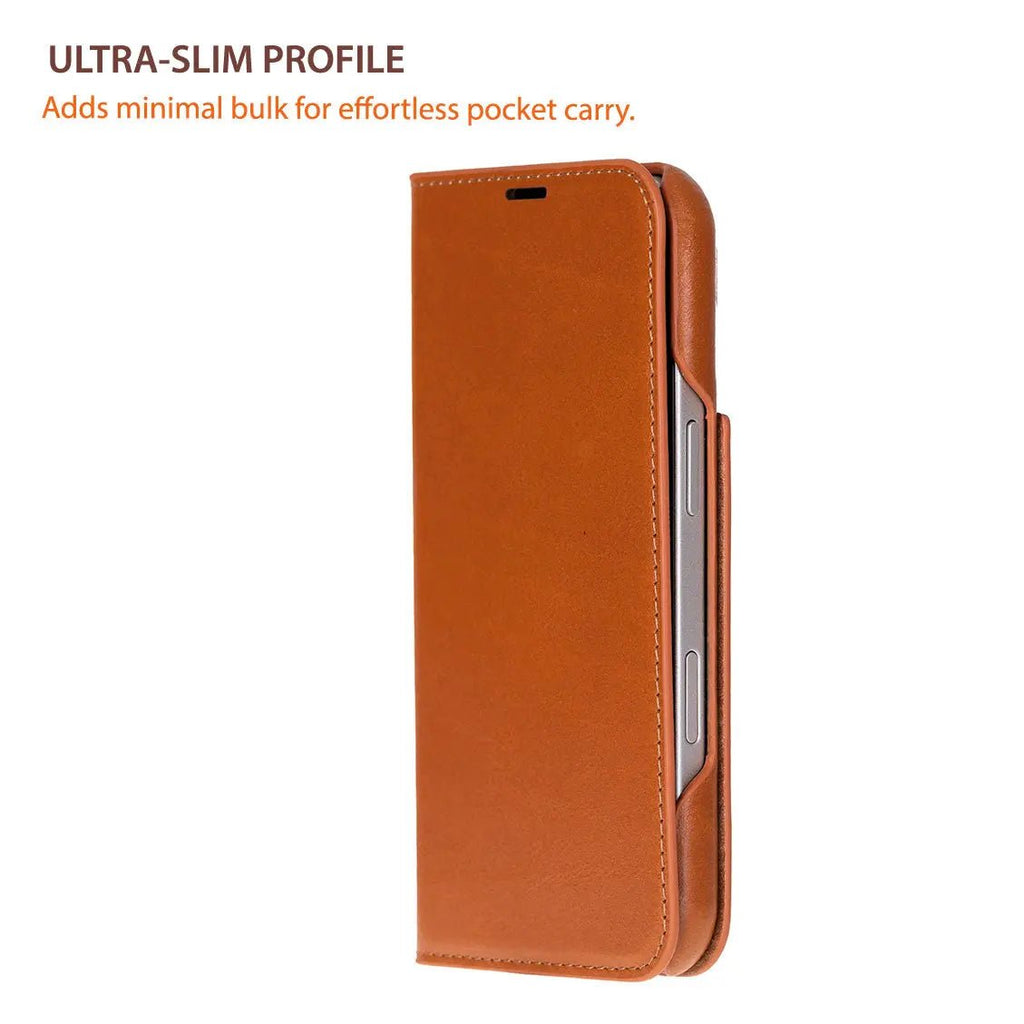 iPhone 17 Genuine Leather Folio Case – Sonat Series