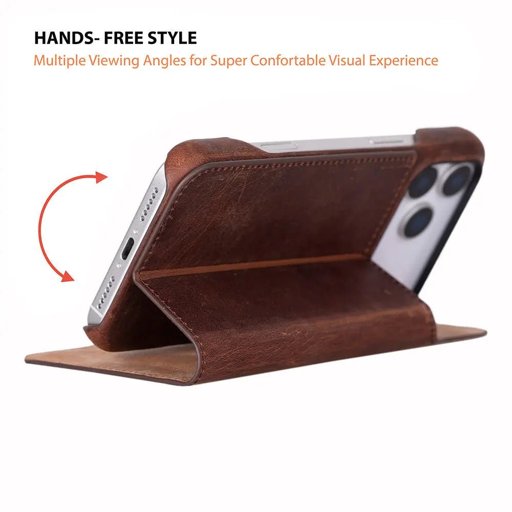 iPhone 17 Pro Genuine Leather Folio Case – Sonat Series