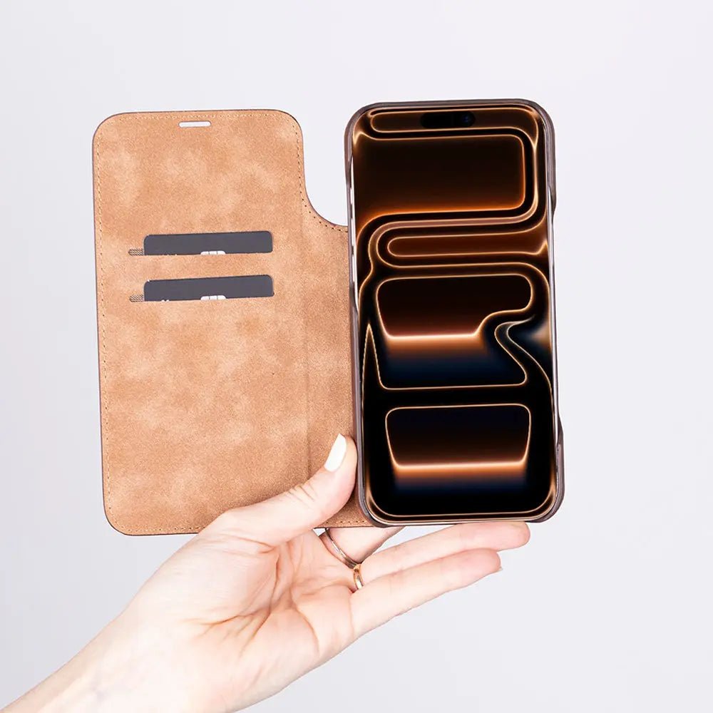 iPhone 17 Pro Genuine Leather Folio Case – Sonat Series