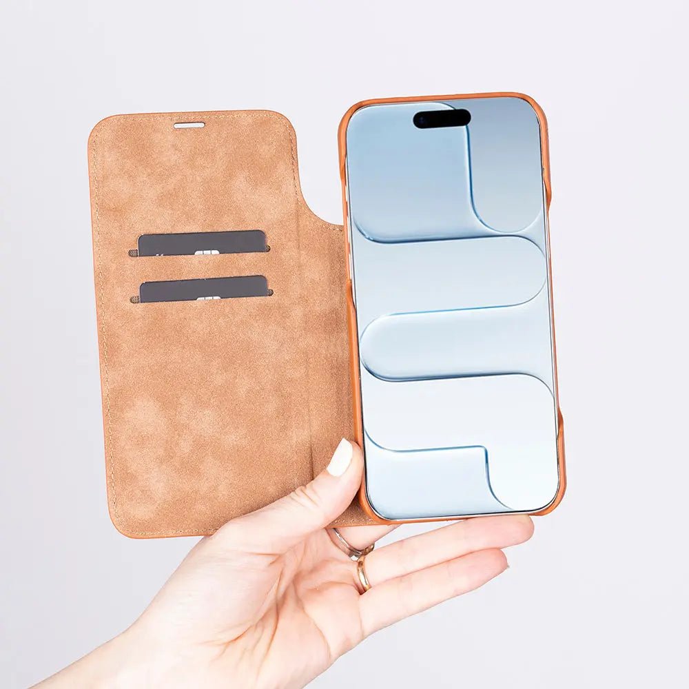 iPhone 17 Genuine Leather Folio Case – Sonat Series