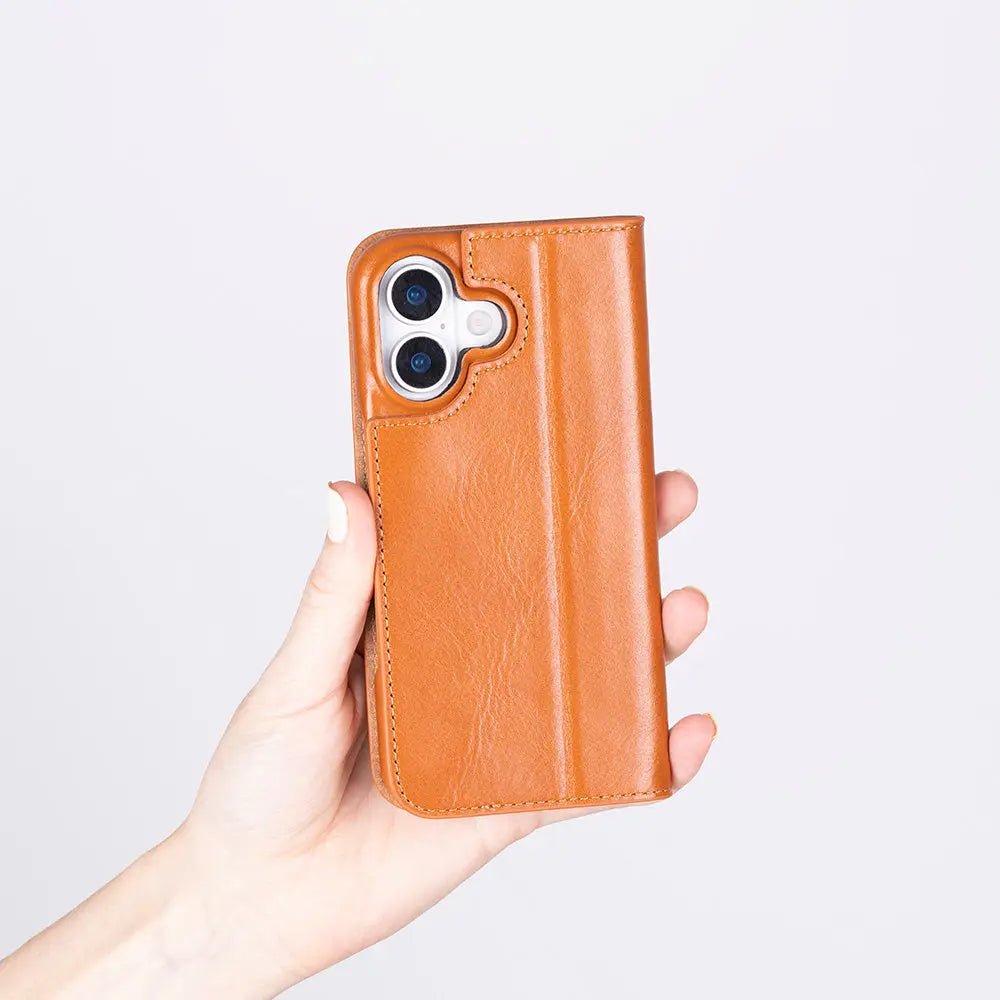 iPhone 17 Genuine Leather Folio Case – Sonat Series