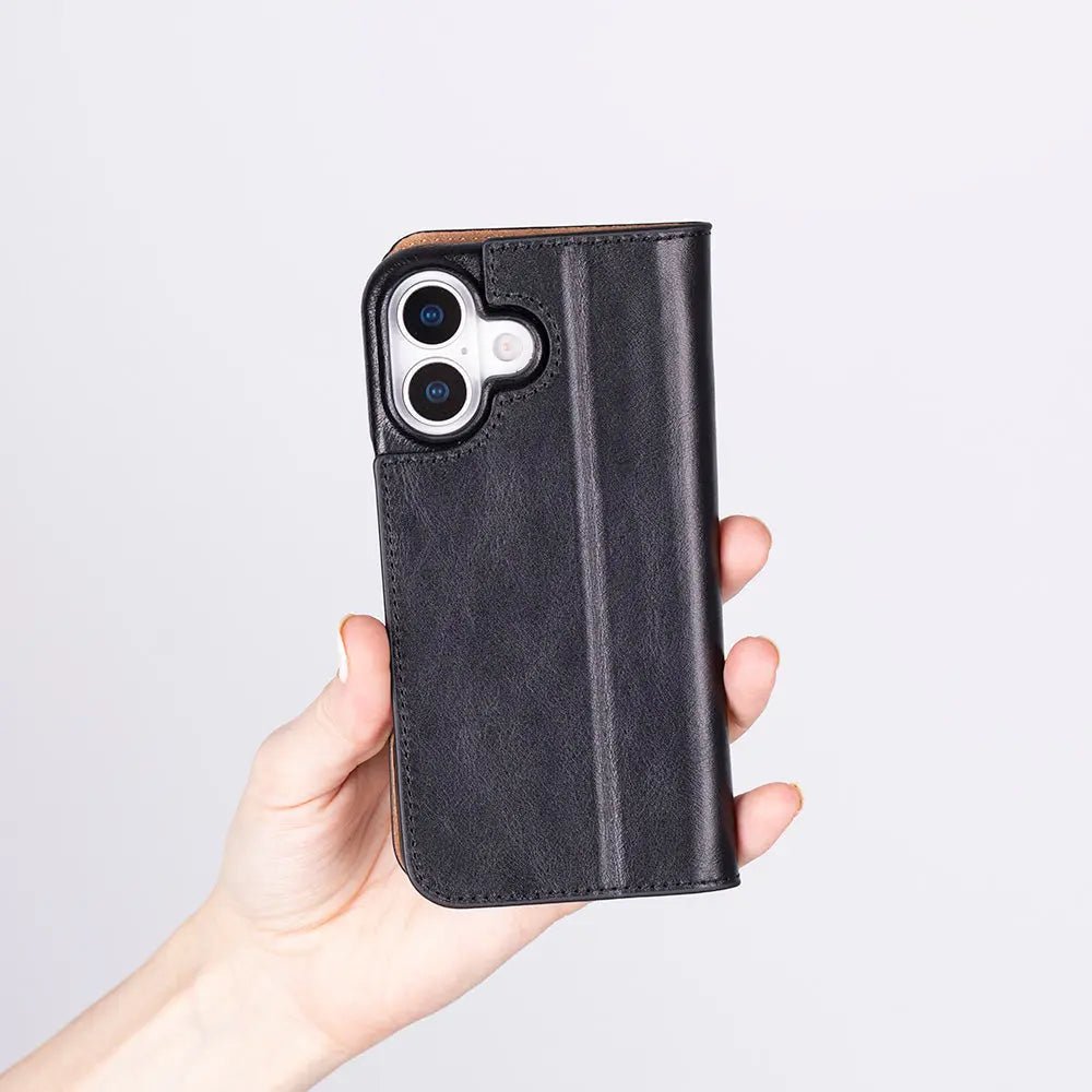 iPhone 17 Genuine Leather Folio Case – Sonat Series