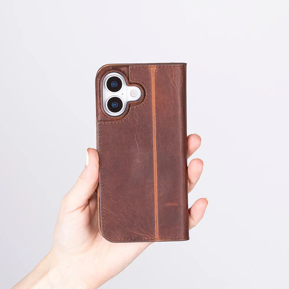 iPhone 17 Genuine Leather Folio Case – Sonat Series