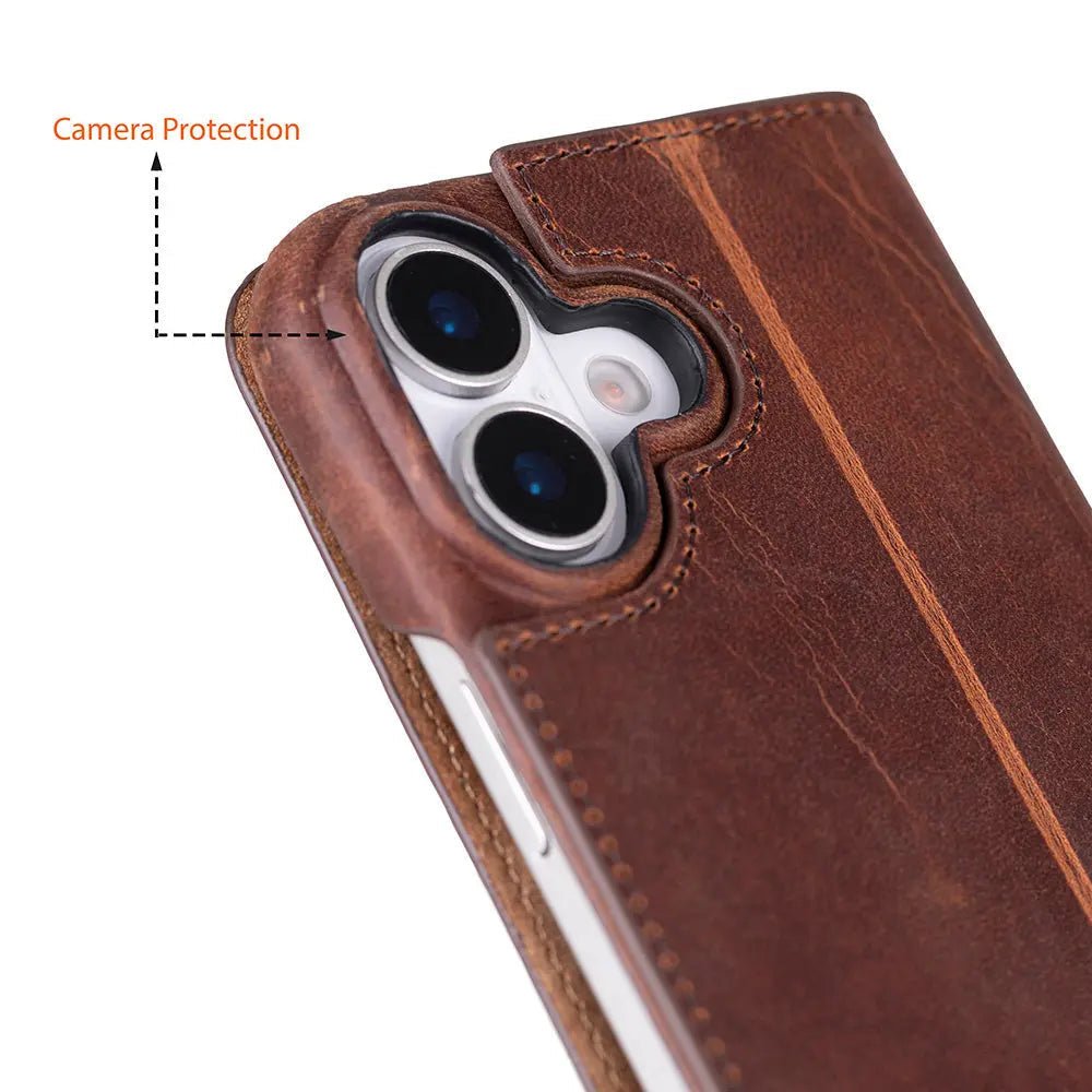 iPhone 17 Genuine Leather Folio Case – Sonat Series