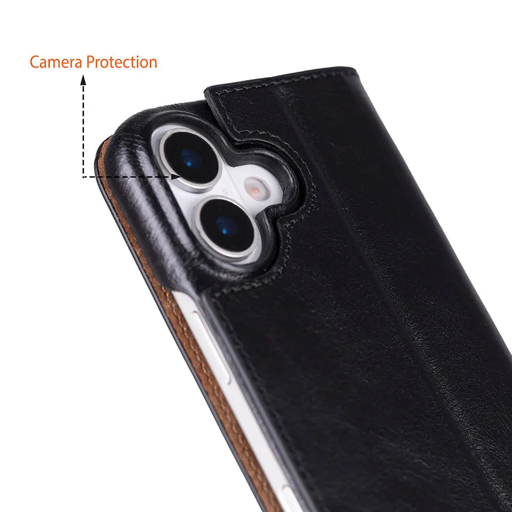 iPhone 17 Genuine Leather Folio Case – Sonat Series