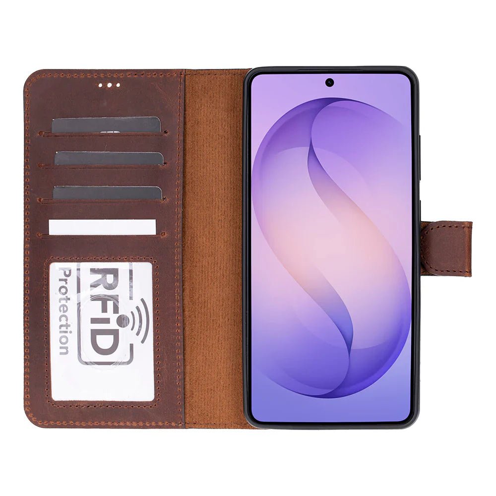 Magic Samsung Galaxy S26 Ultra Detachable Leather Wallet Case – Genuine Leather Phone Case for Everyday Carry | Minimal & Handcrafted