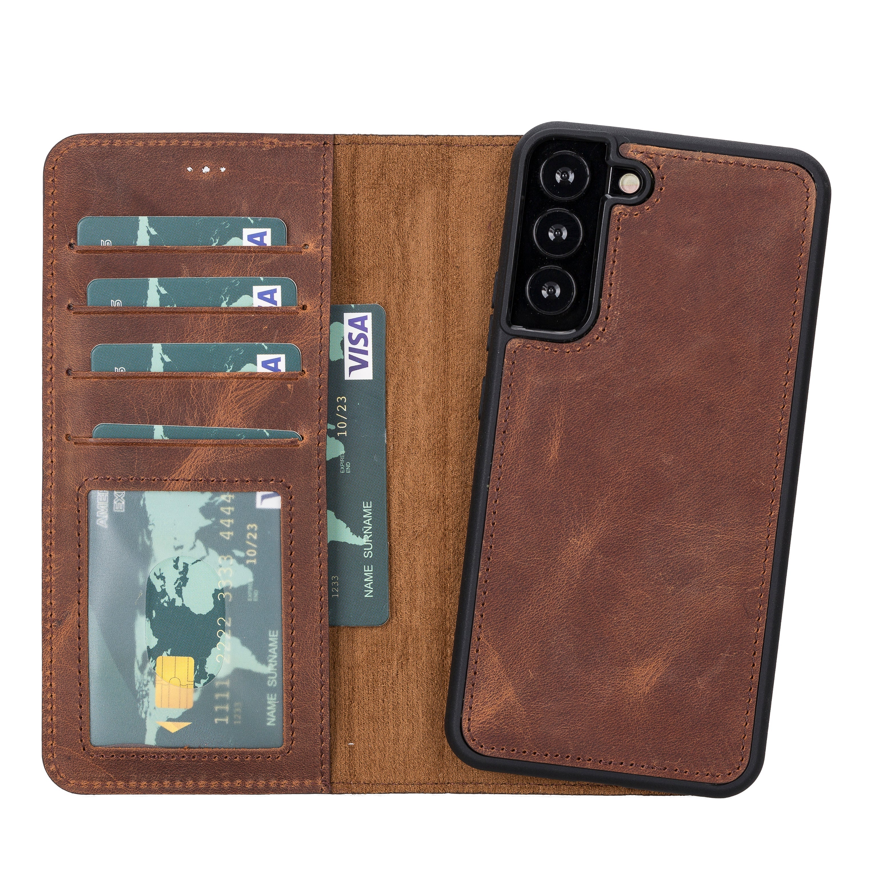 Samsung Galaxy S22 Plus Leather Wallet Case Detachable RFID – Magic