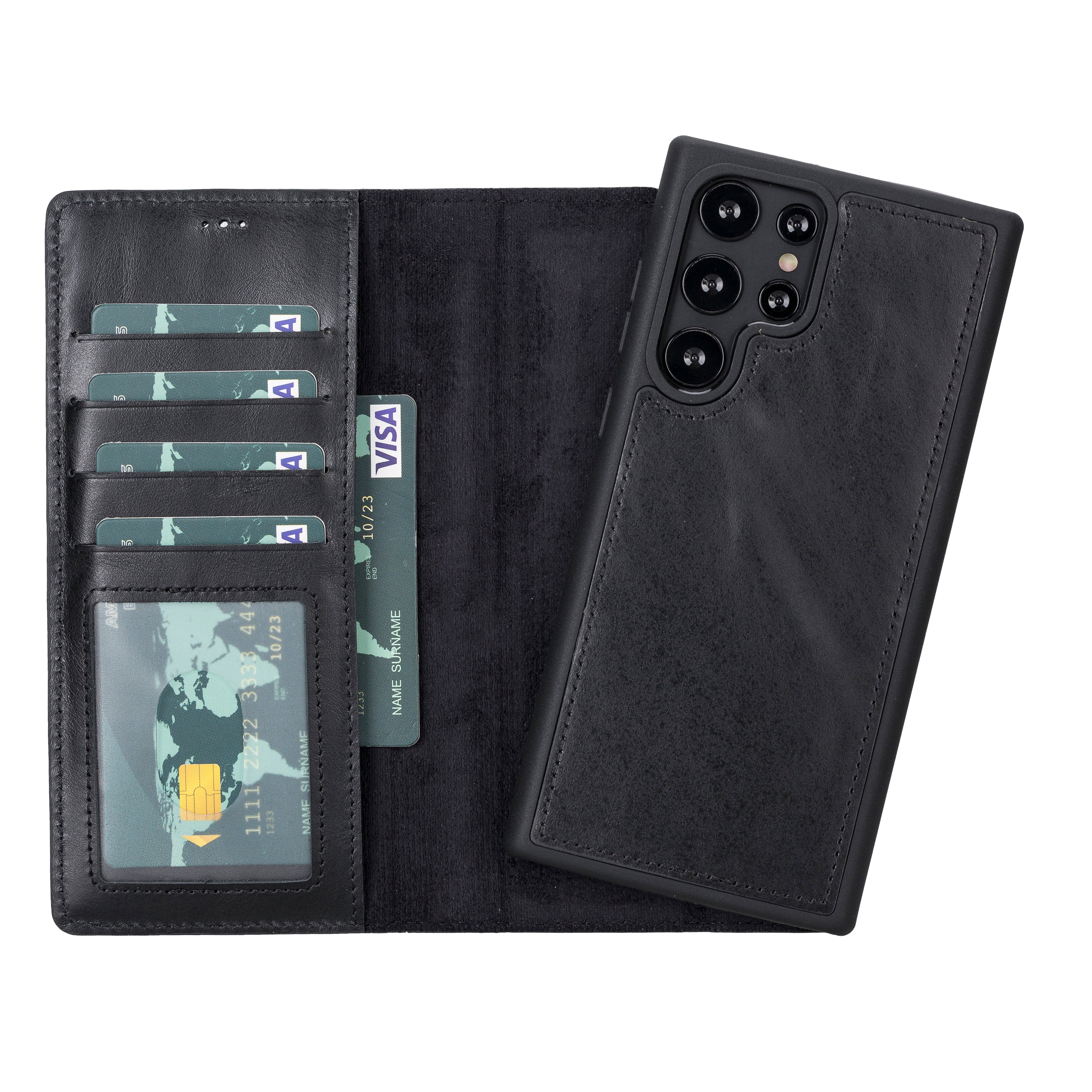 Samsung Galaxy S22 Leather Wallet Case Detachable RFID – Magic