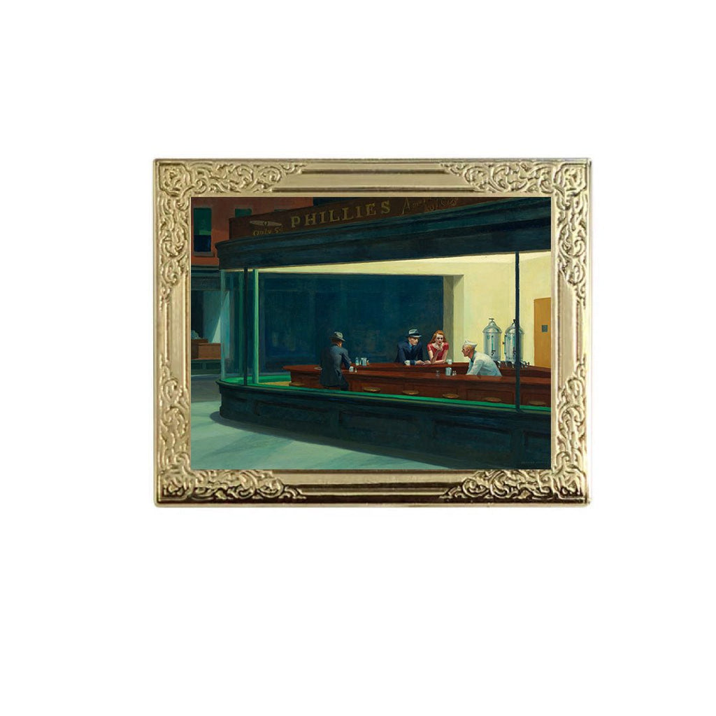 Nighthawks by Edward Hopper. Art Frame Pin - Museum Souvenir Fine Art Lapel Pin
