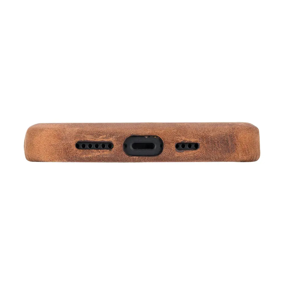 iPhone 15 Plus Genuine Leather Slim Case MagSafe – Rock Cover Series
