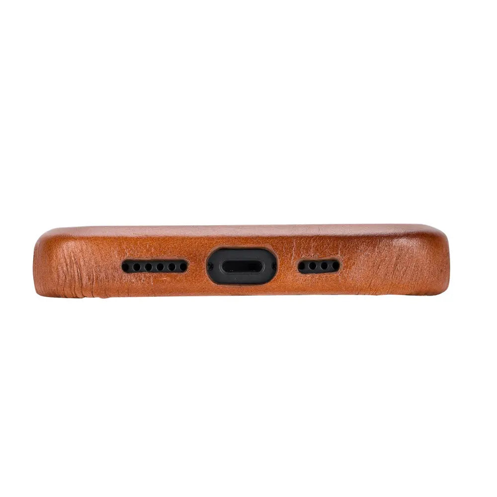 iPhone 15 Plus Genuine Leather Slim Case MagSafe – Rock Cover Series