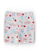 Red, White & Sweet Twirl Shorts