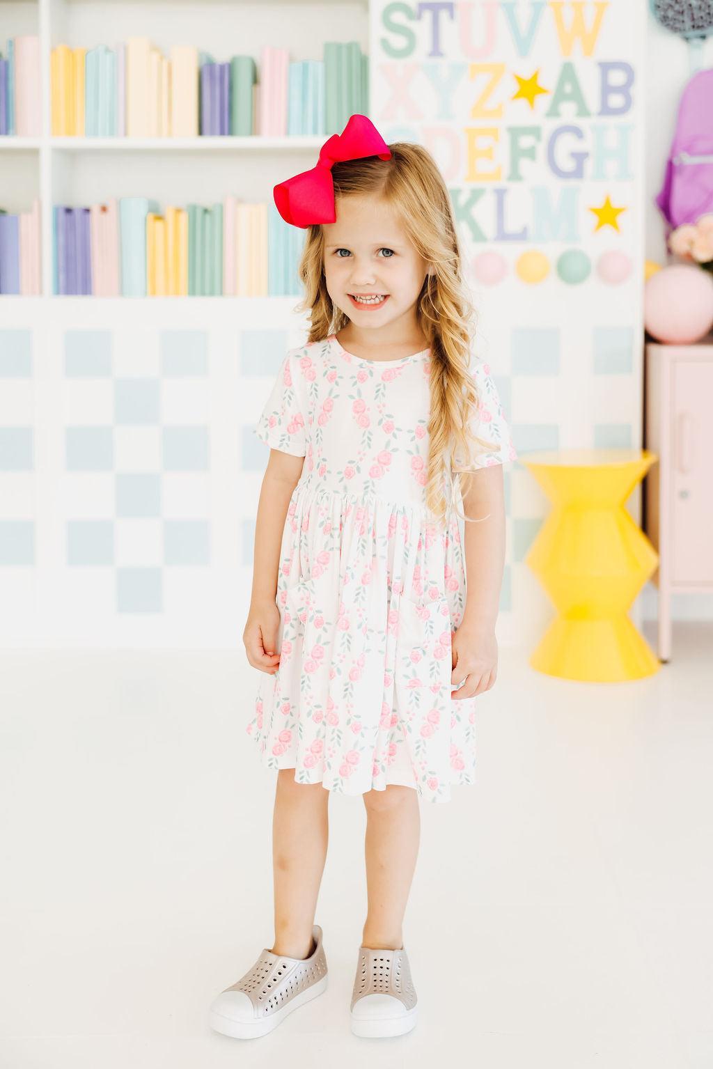 SALE Rosie Posie S/S Pocket Twirl Dress