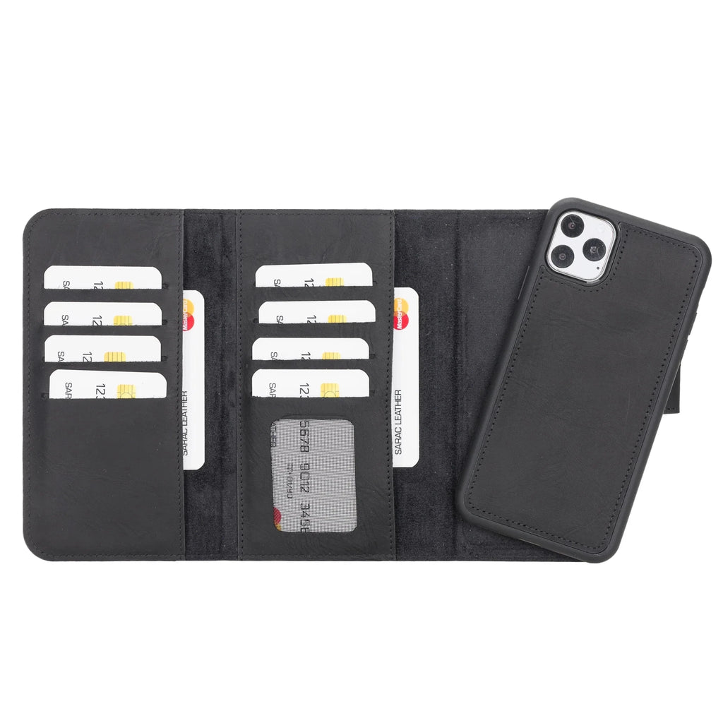 iPhone 11 Pro Max Leather Wallet Case Detachable RFID – Santa