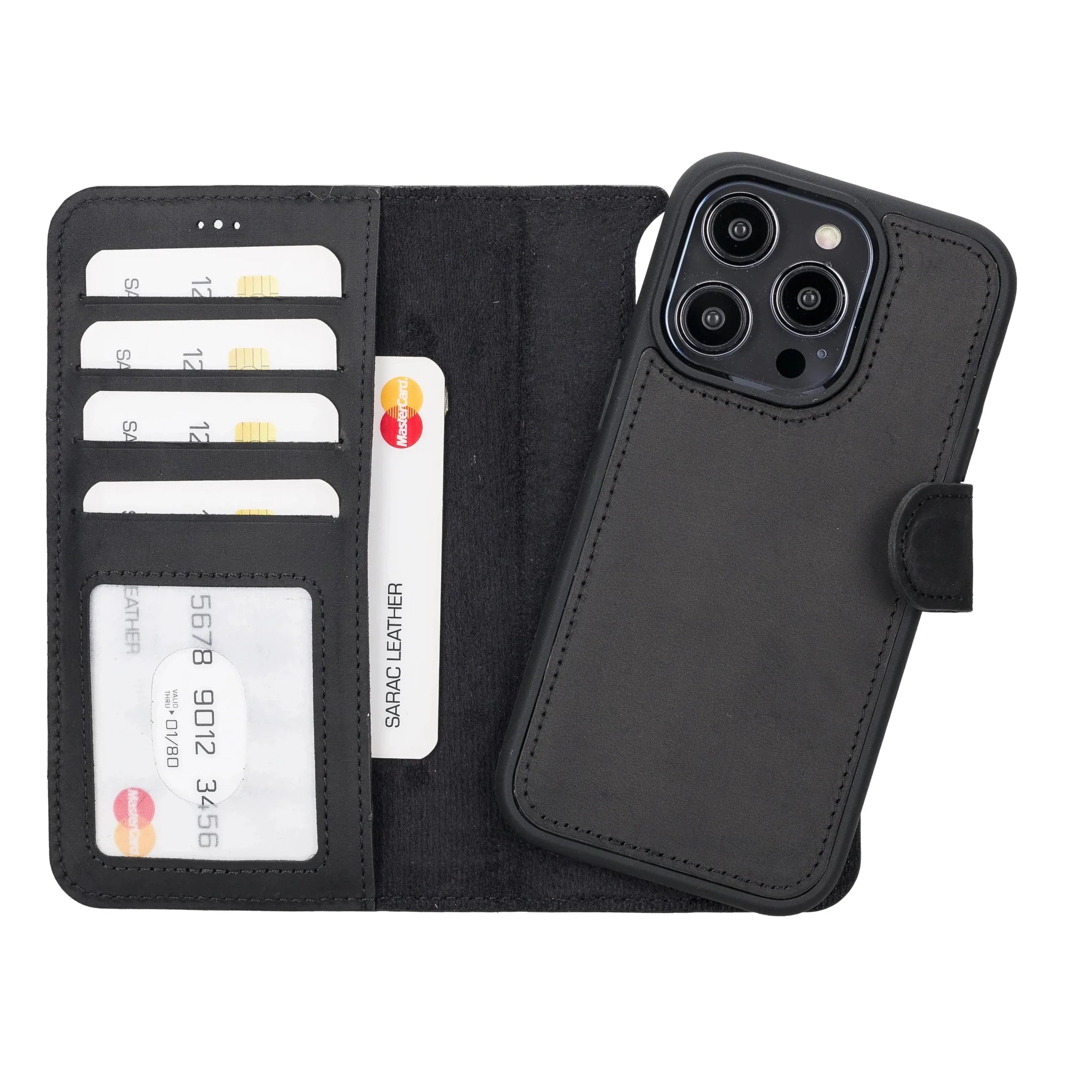 iPhone 14 Pro Leather Wallet Case Detachable RFID – Liluri