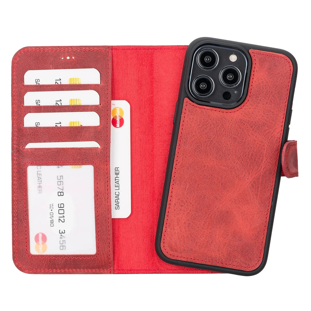 iPhone 14 Pro Max Leather Wallet Case Detachable RFID – Liluri