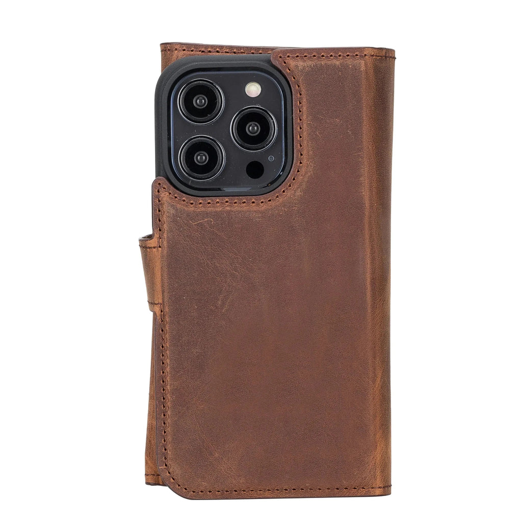 iPhone 14 Pro Leather Wallet Case Detachable RFID – Santa