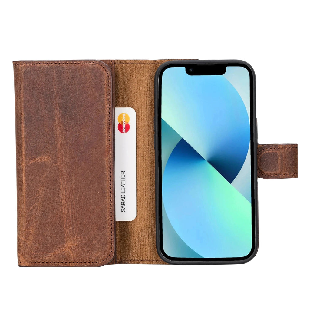 iPhone 14 Pro Leather Wallet Case Detachable RFID – Santa