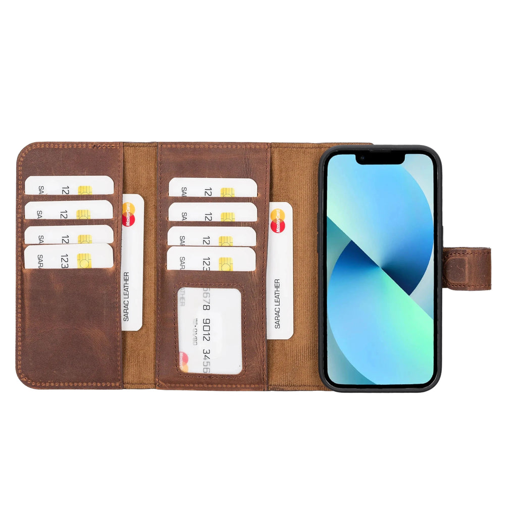 iPhone 14 Pro Leather Wallet Case Detachable RFID – Santa