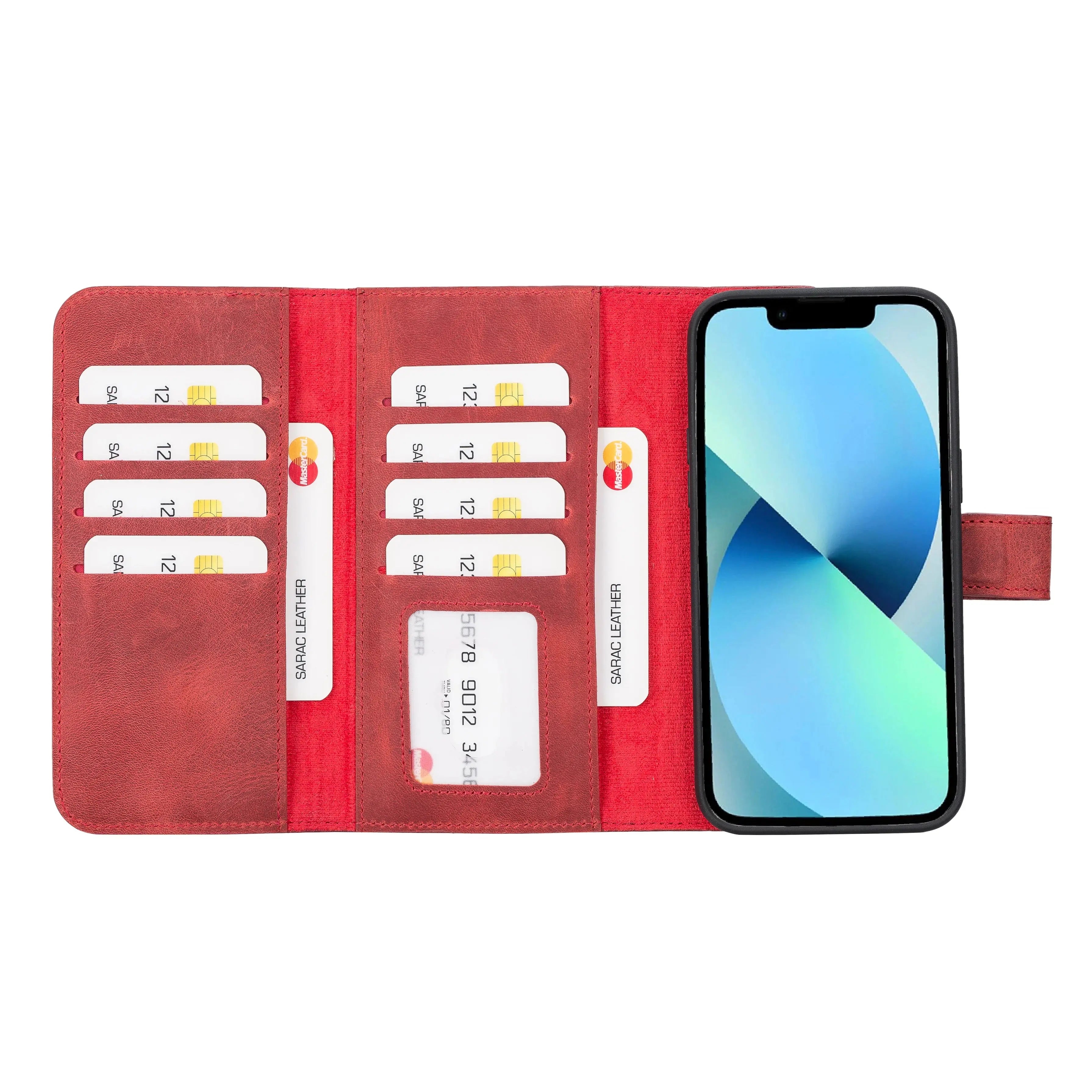iPhone 14 Pro Max Leather Wallet Case Detachable RFID – Santa