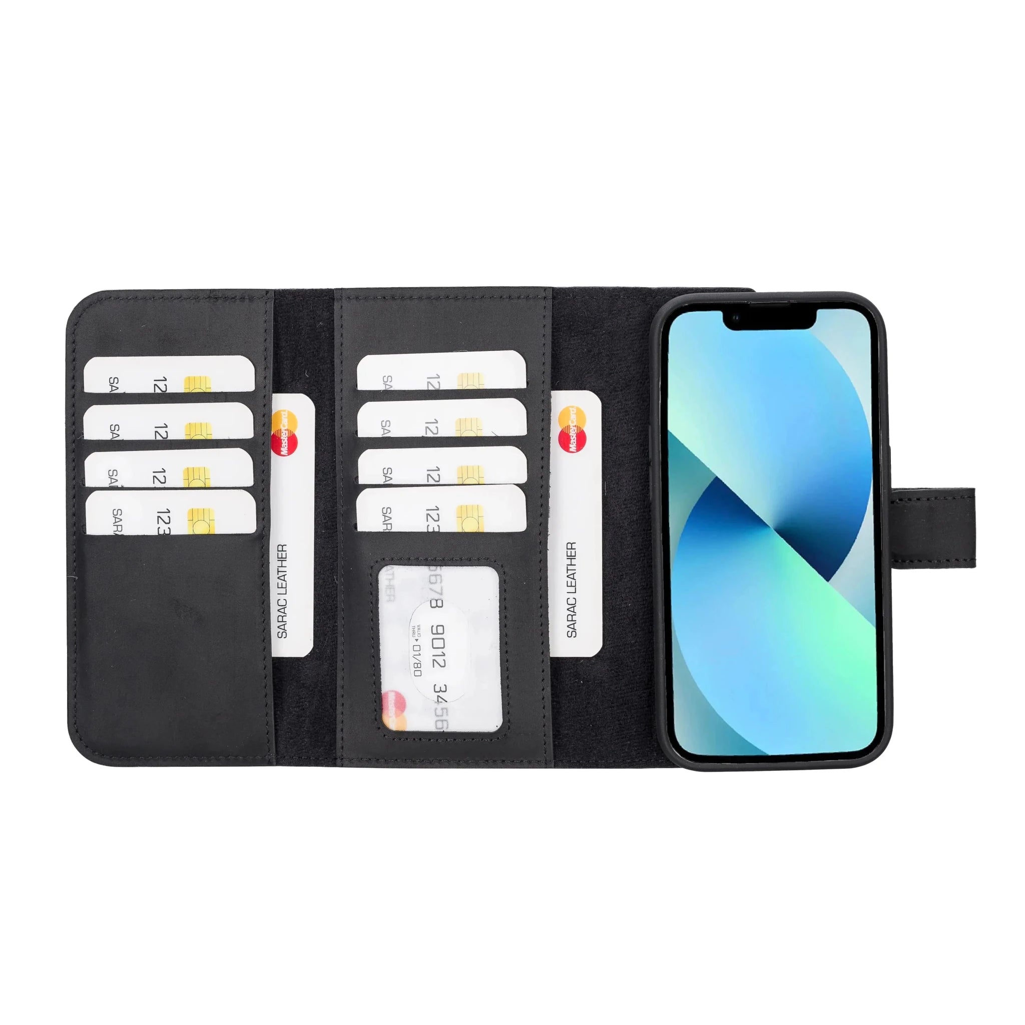 iPhone 14 Pro Leather Wallet Case Detachable RFID – Santa