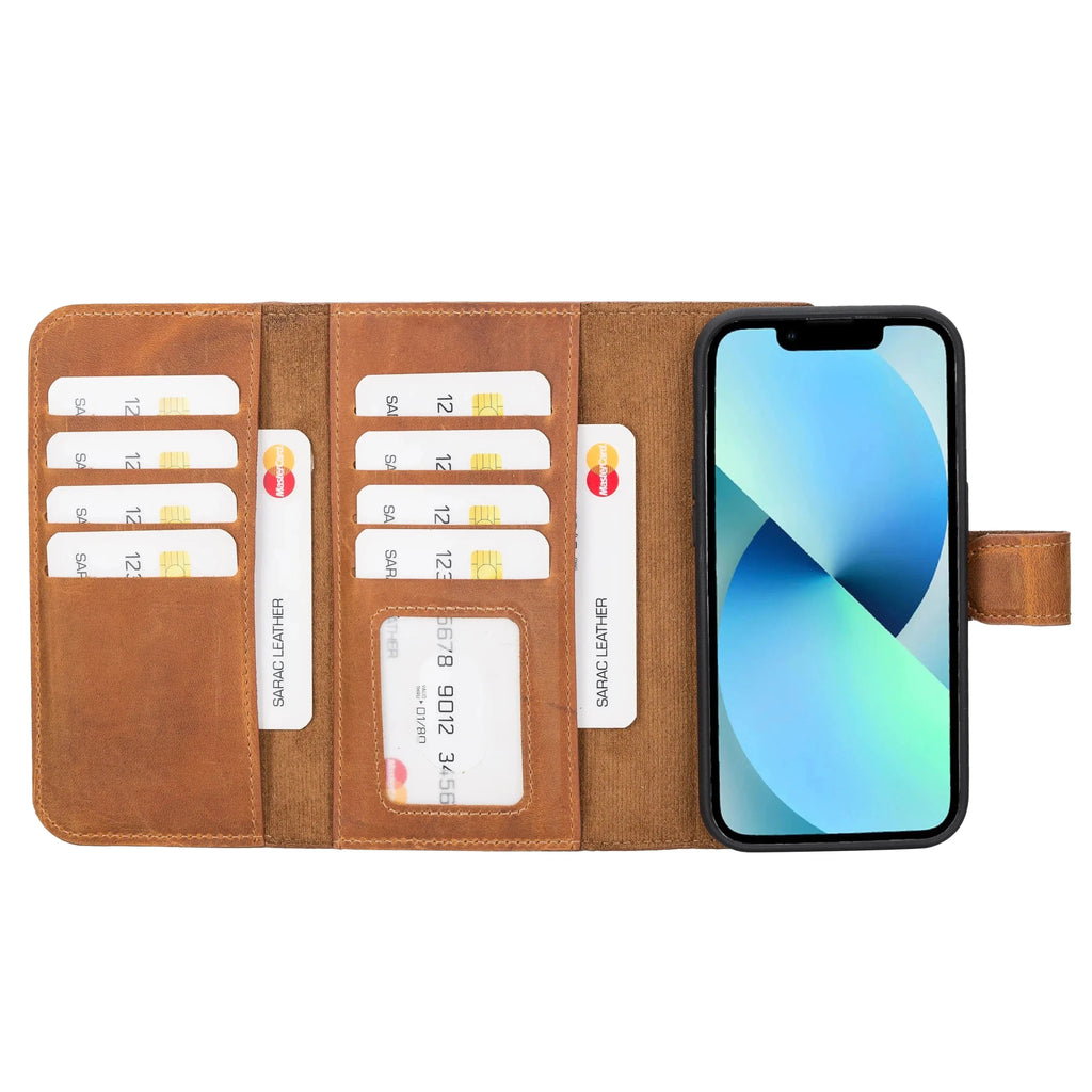 iPhone 14 Pro Leather Wallet Case Detachable RFID – Santa