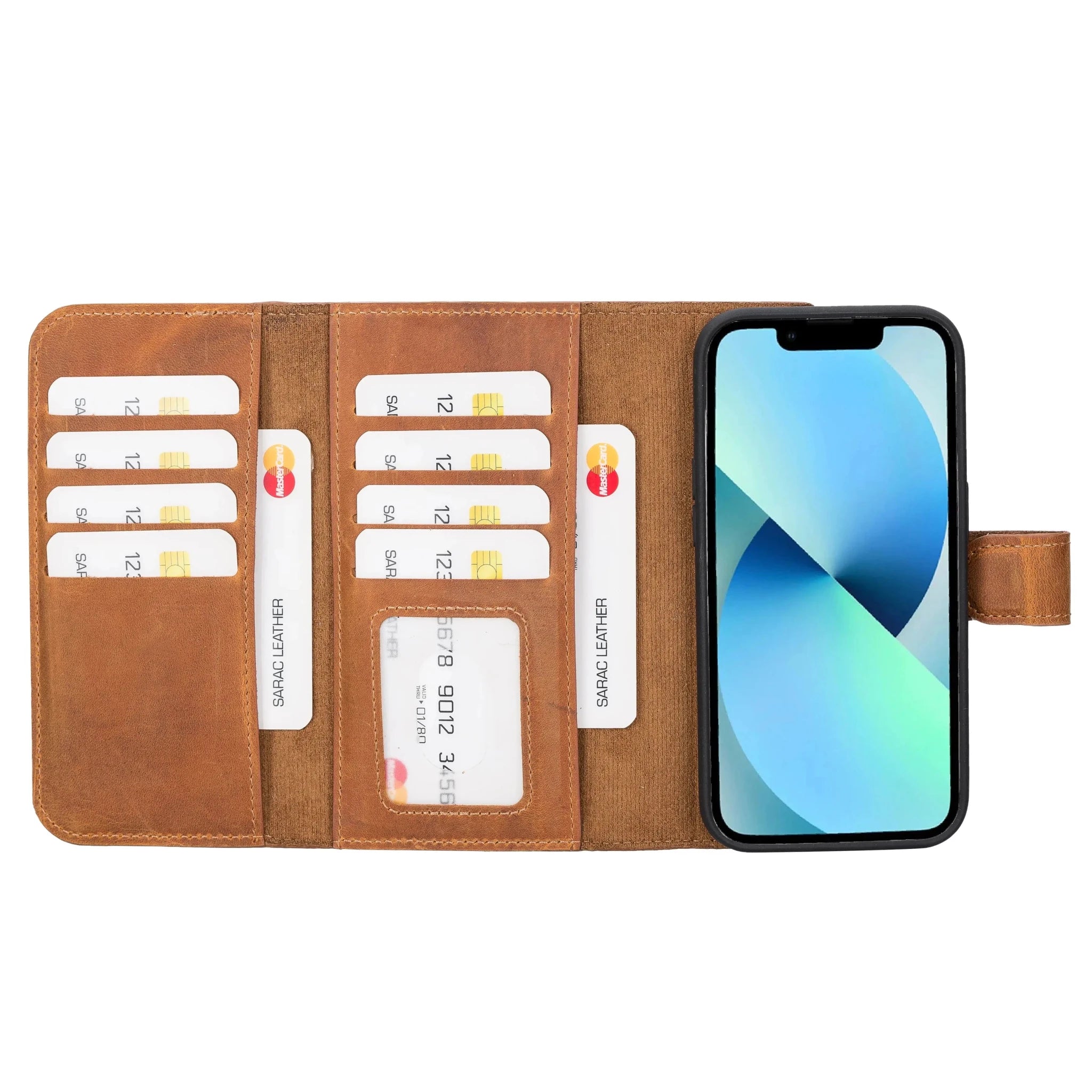 iPhone 14 Pro Leather Wallet Case Detachable RFID – Santa