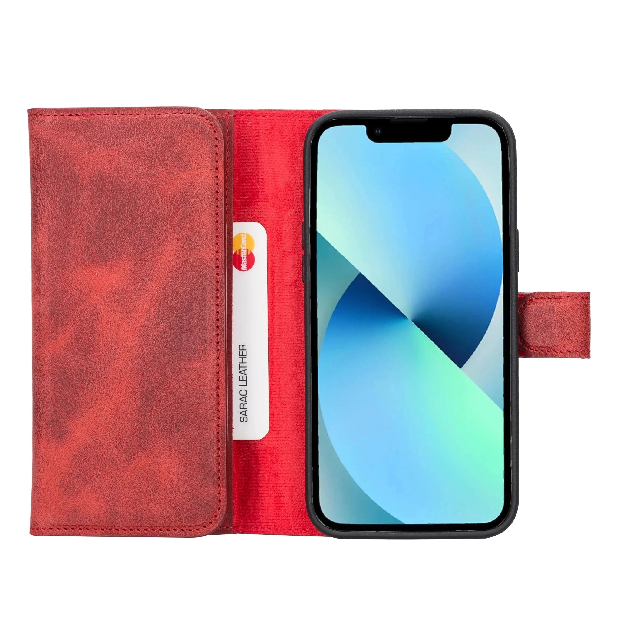 iPhone 14 Plus Leather Wallet Case Detachable RFID – Santa