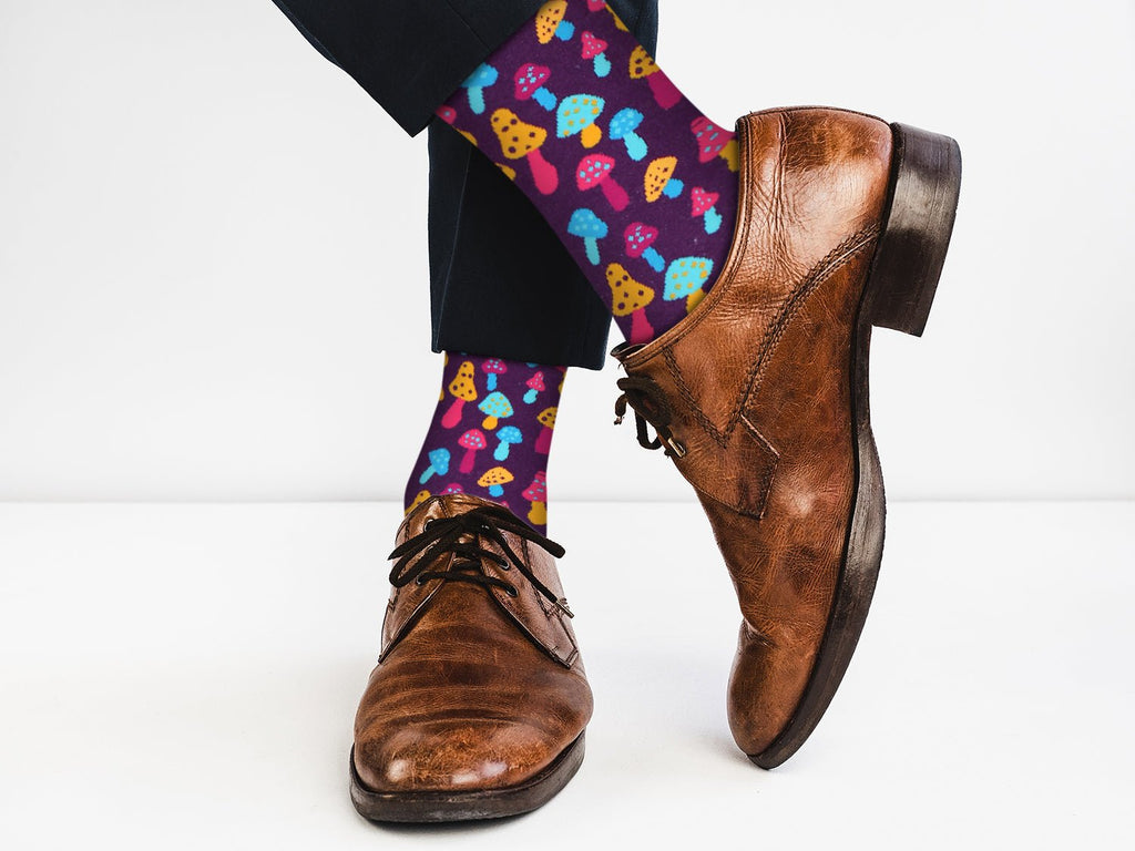 Trippy Mushroom Socks - Comfy Cotton for Men & Women