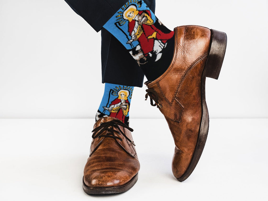 Jesus the Good Shepherd Socks - Comfy Cotton Socks for Men & Women