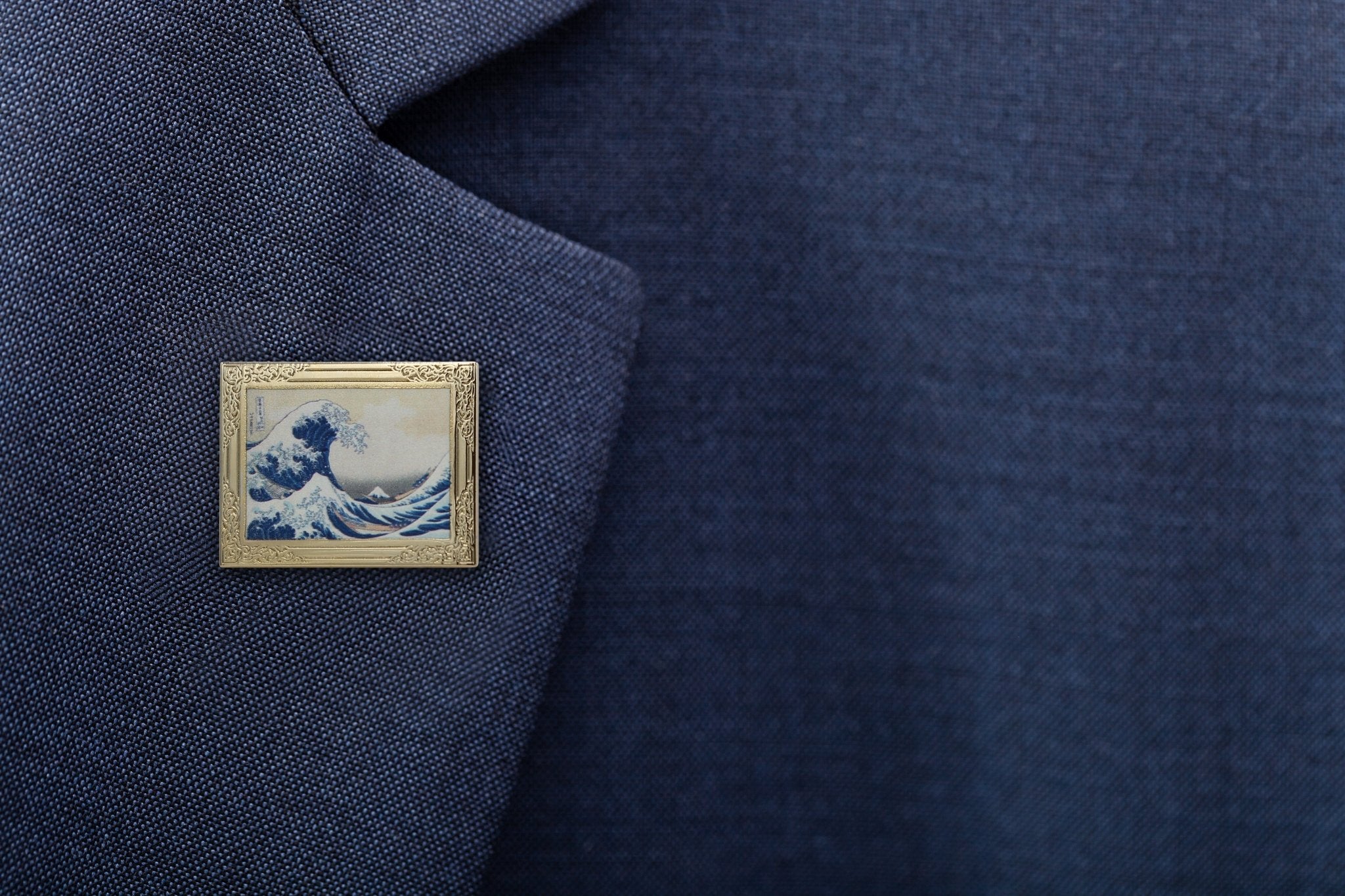 The Great Wave by Hokusai Art Frame Pin - Museum Souvenir Fine Art Lapel Pin
