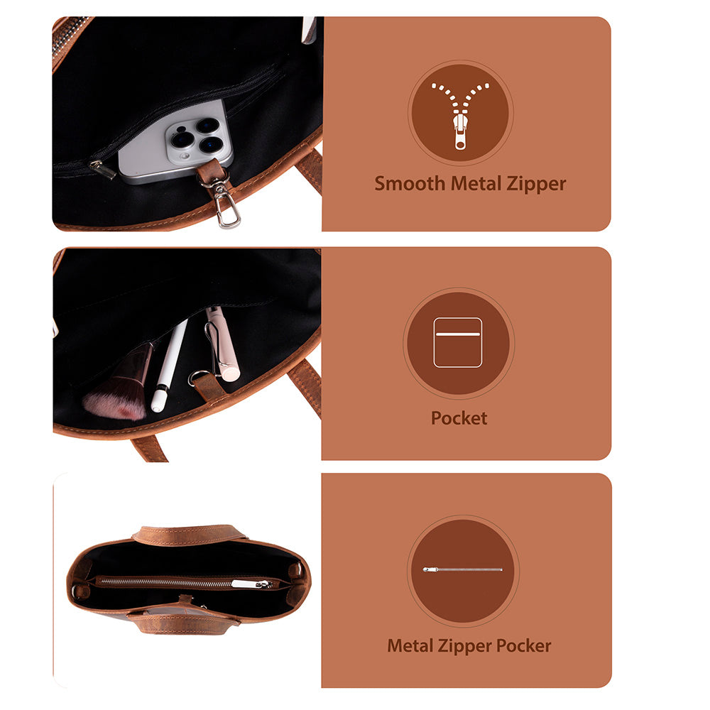 Valetto Women’s Leather Bag – Genuine Leather Women’s Tote & Shoulder Bag for Everyday Elegance | Minimal & Handcrafted