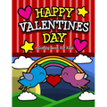 Happy Valentine's Day Coloring Book for Kids: An I Love You Valentine's Gift for Elementary and Preschool Children Filled with Fun Quotes and Cute ani - Paperback
